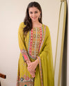 Liha Fashion - Green Muse Mirror Handwork Suit