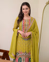 Liha Fashion - Green Muse Mirror Handwork Suit
