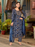 Seerat Vol 2 β Midnight Blue Floral Embroidered Kurti Set