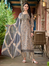 Seerat Vol 2 β Smoky Grey Paisley Embroidered Kurti Set