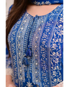 Liha Fashion - Royal Indigo Mirror Muslin Suit Set