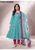 Gulabi Jaipur – Aqua Pink Blossom | Cotton Anarkali Suit Set